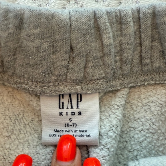 GAP Kids Gray Joggers with Pink Logo - Picture 3 of 6